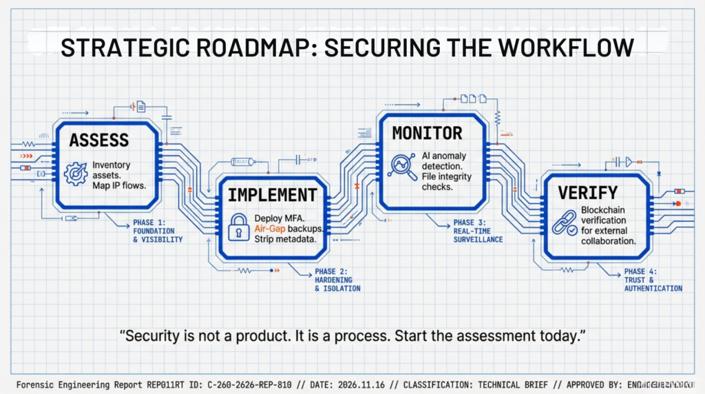 Protecting CAD files requires systematic programs addressing people, processes, and technology. One-off fixes don't work; you need ongoing commitment.